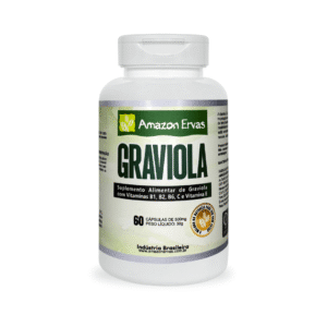 Graviola com Vitaminas B1, B2, B6, C, E c/60 Caps 500mg
